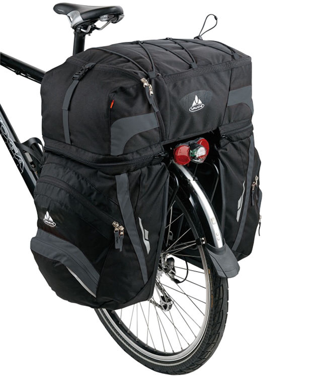 o2cycles bike rental hire accessories luggage pannier bag vaude triple karakorum